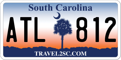 SC license plate ATL812