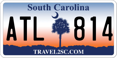 SC license plate ATL814