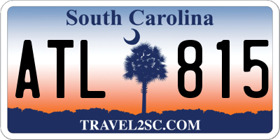 SC license plate ATL815
