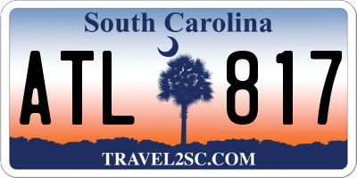 SC license plate ATL817