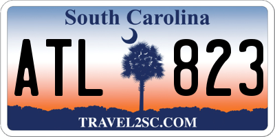 SC license plate ATL823
