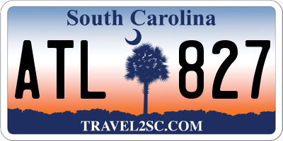 SC license plate ATL827