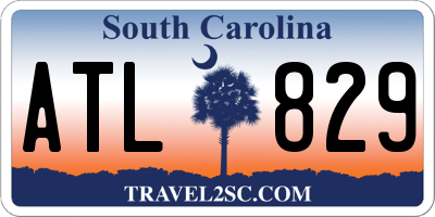 SC license plate ATL829