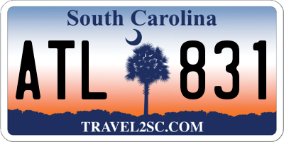 SC license plate ATL831