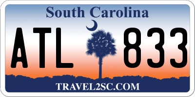 SC license plate ATL833