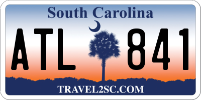 SC license plate ATL841