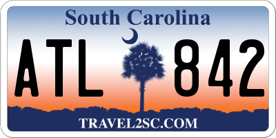 SC license plate ATL842
