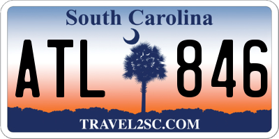 SC license plate ATL846