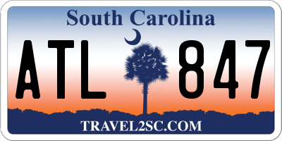 SC license plate ATL847