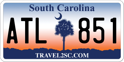 SC license plate ATL851