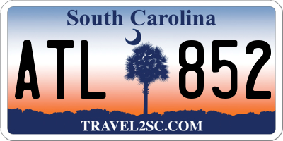SC license plate ATL852
