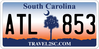SC license plate ATL853