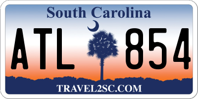 SC license plate ATL854