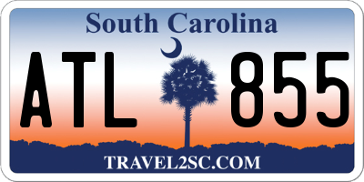 SC license plate ATL855