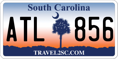 SC license plate ATL856