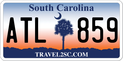 SC license plate ATL859