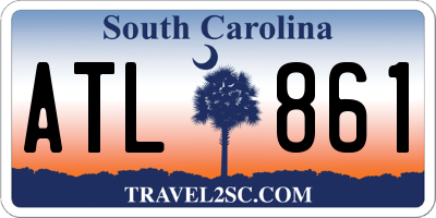 SC license plate ATL861