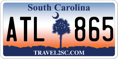 SC license plate ATL865