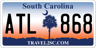 SC license plate ATL868