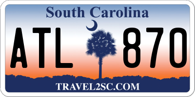 SC license plate ATL870