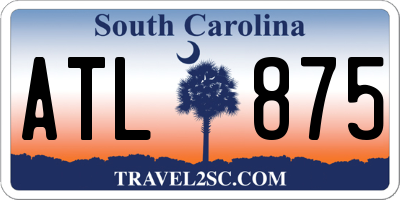 SC license plate ATL875