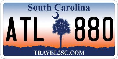 SC license plate ATL880