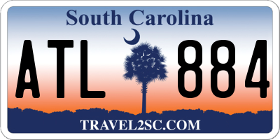 SC license plate ATL884