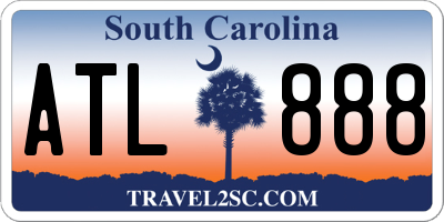 SC license plate ATL888