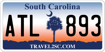 SC license plate ATL893