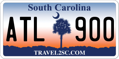 SC license plate ATL900