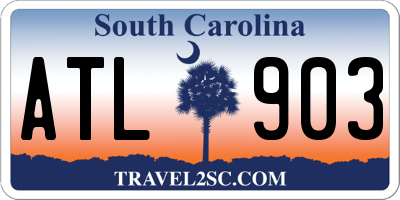 SC license plate ATL903