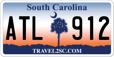 SC license plate ATL912