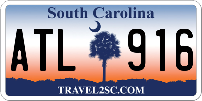 SC license plate ATL916