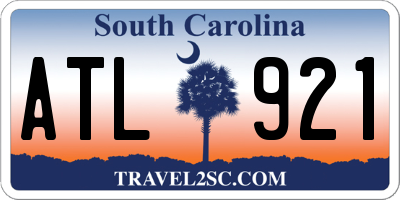 SC license plate ATL921