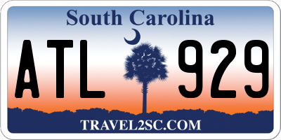 SC license plate ATL929