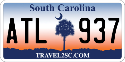 SC license plate ATL937