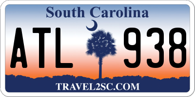 SC license plate ATL938