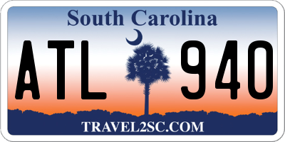 SC license plate ATL940