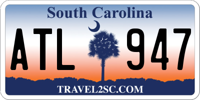 SC license plate ATL947