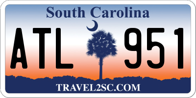 SC license plate ATL951
