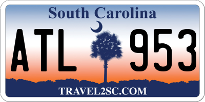 SC license plate ATL953