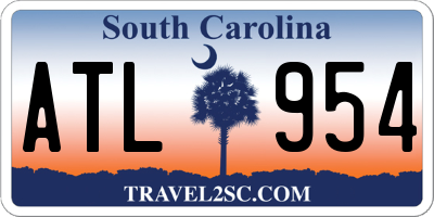 SC license plate ATL954
