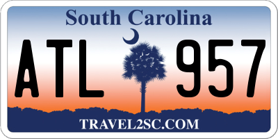 SC license plate ATL957