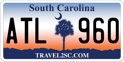 SC license plate ATL960