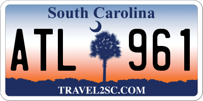 SC license plate ATL961