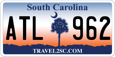 SC license plate ATL962