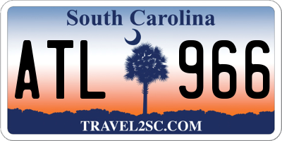 SC license plate ATL966
