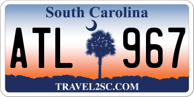 SC license plate ATL967