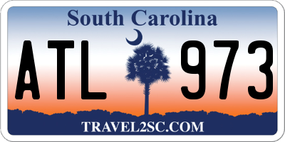 SC license plate ATL973