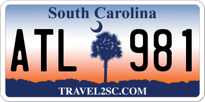 SC license plate ATL981